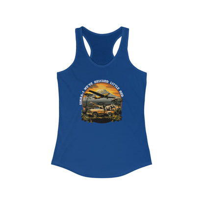 Elephant's Escapade: Simba-1 Over Africa Tank Top