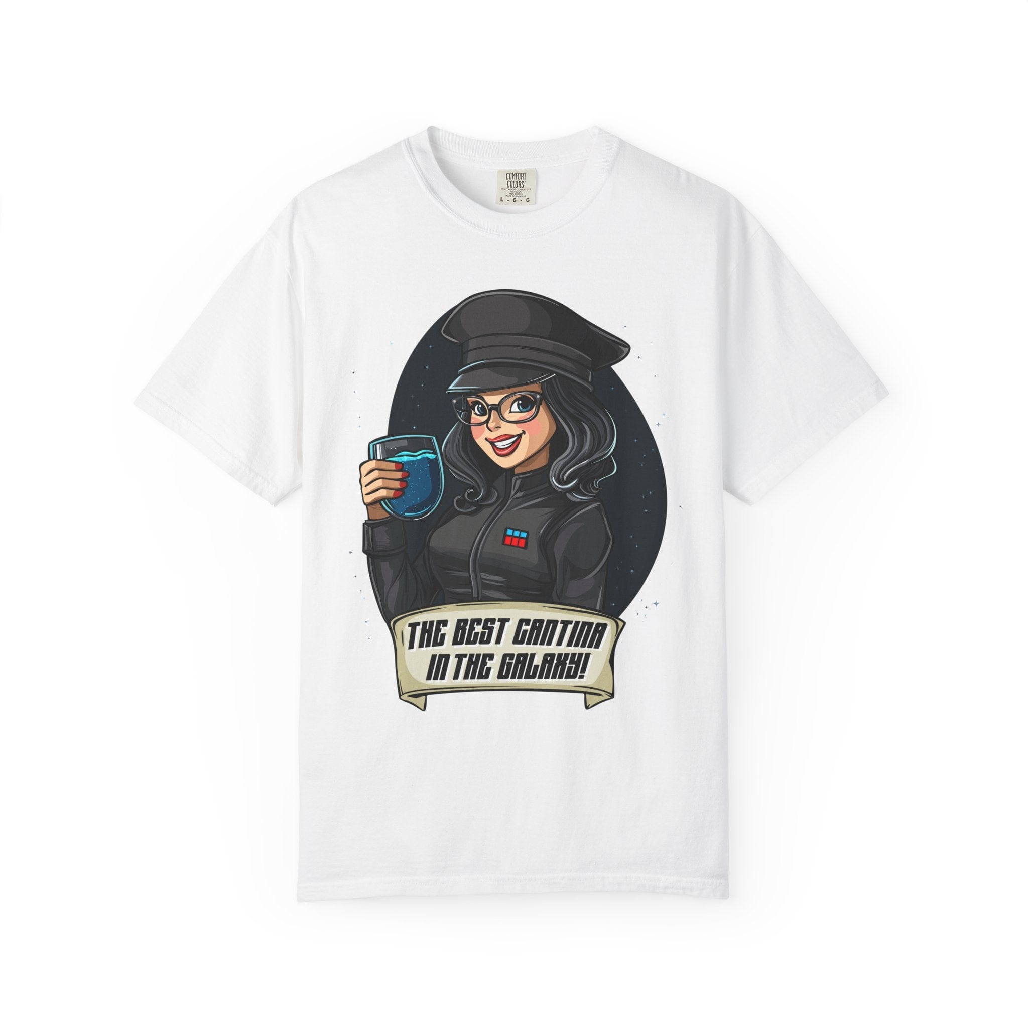 White WDW bar-inspired Cantina’s Finest Officer t-shirt for Galaxy’s Edge fans